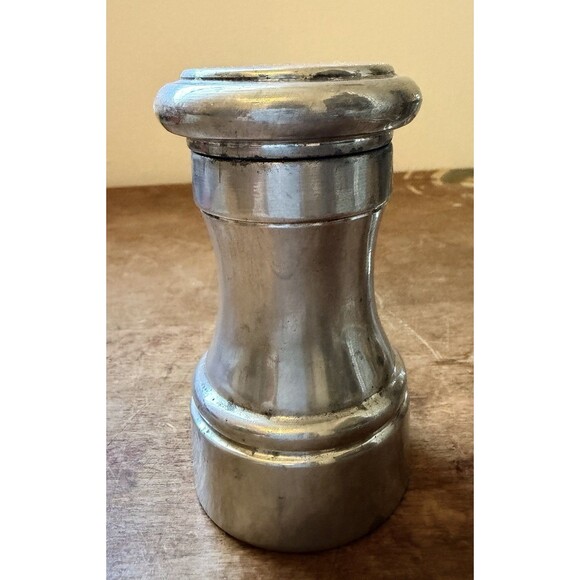 Vintage Italian Pewter Salt Shaker and Pepper Mill Grinder EALES 1779 - Picture 3 of 6